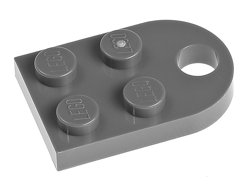 

Lego Płytka z dziurką 3x2 3176 szara ciemna