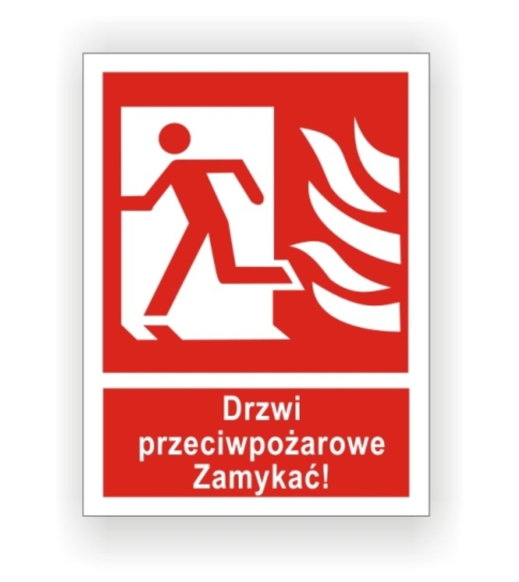 

Znak Drzwi przeciwpożarowe Zamykać L 15x20 Cnbop