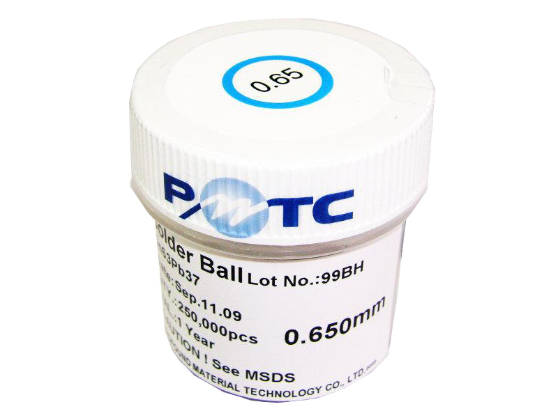 

Kulki Bga Pmtc 0,65mm 250tys Sn63/Pb37 ołowiowe