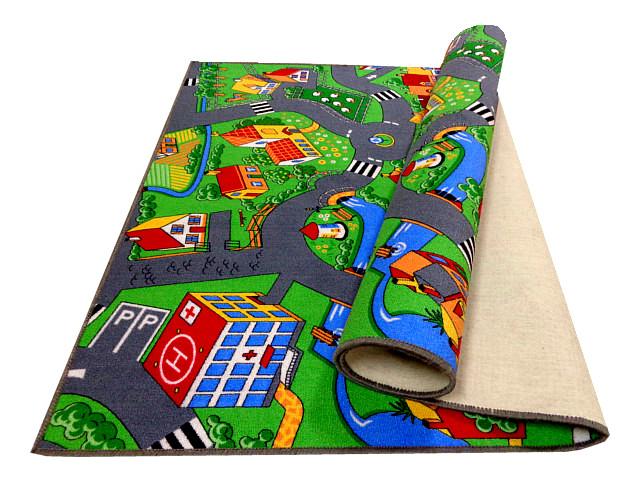DYWAN DZIECIĘCY DLA DZIECI 160X200 WIEŚ MIASTO
