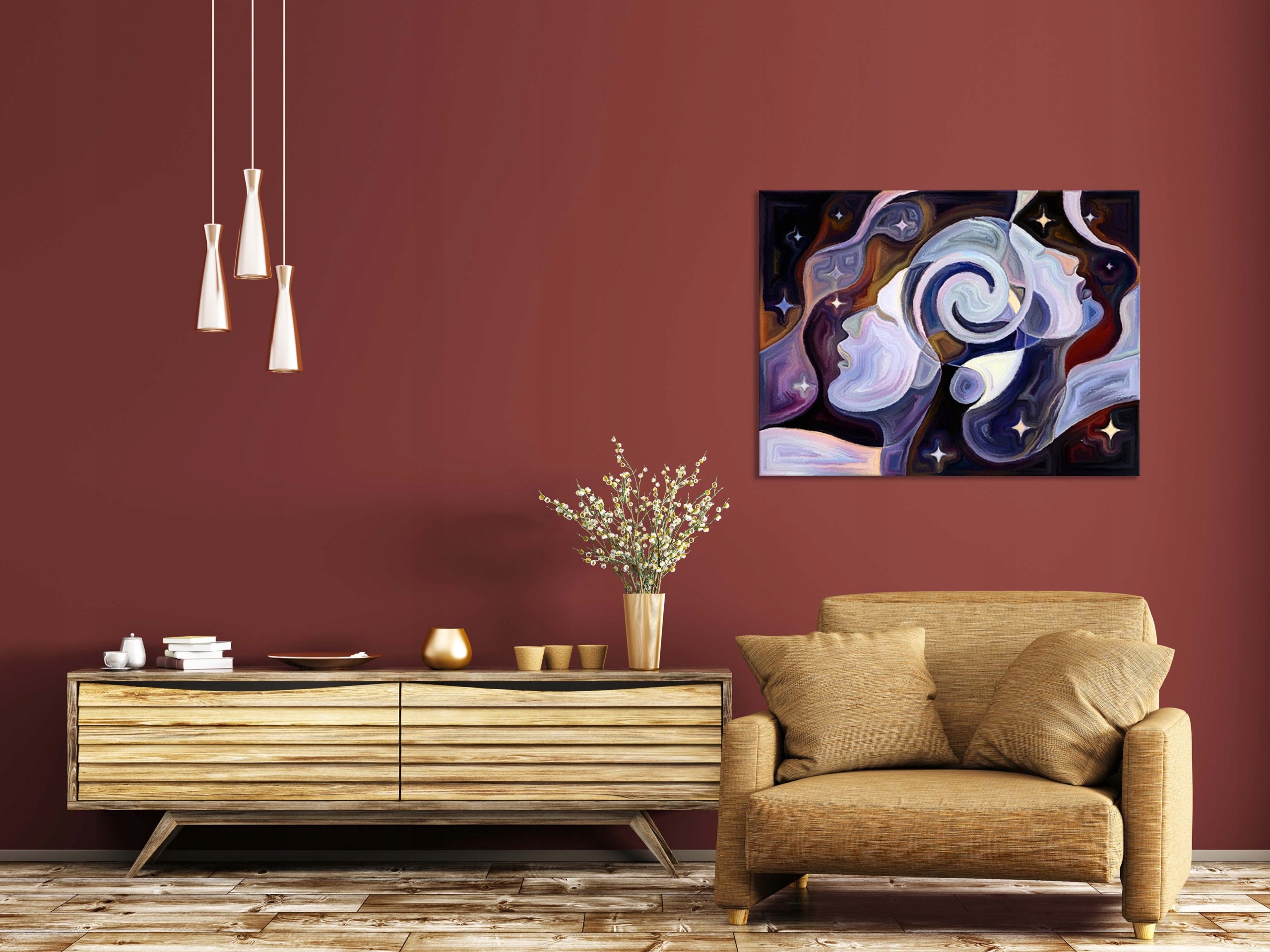 OBRAZ na płótnie ABSTRAKCJA 198774218 120x80 WZORY Szerokość produktu 120 cm