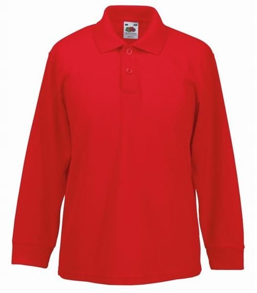 

Fruit Of The Loom Dziecięce Long Polo Red 140