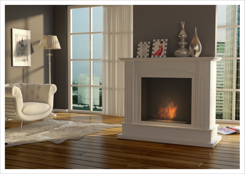 BIOKOMINEK portalowy FEBRUARY TUV stojący AROMA Marka Kratki