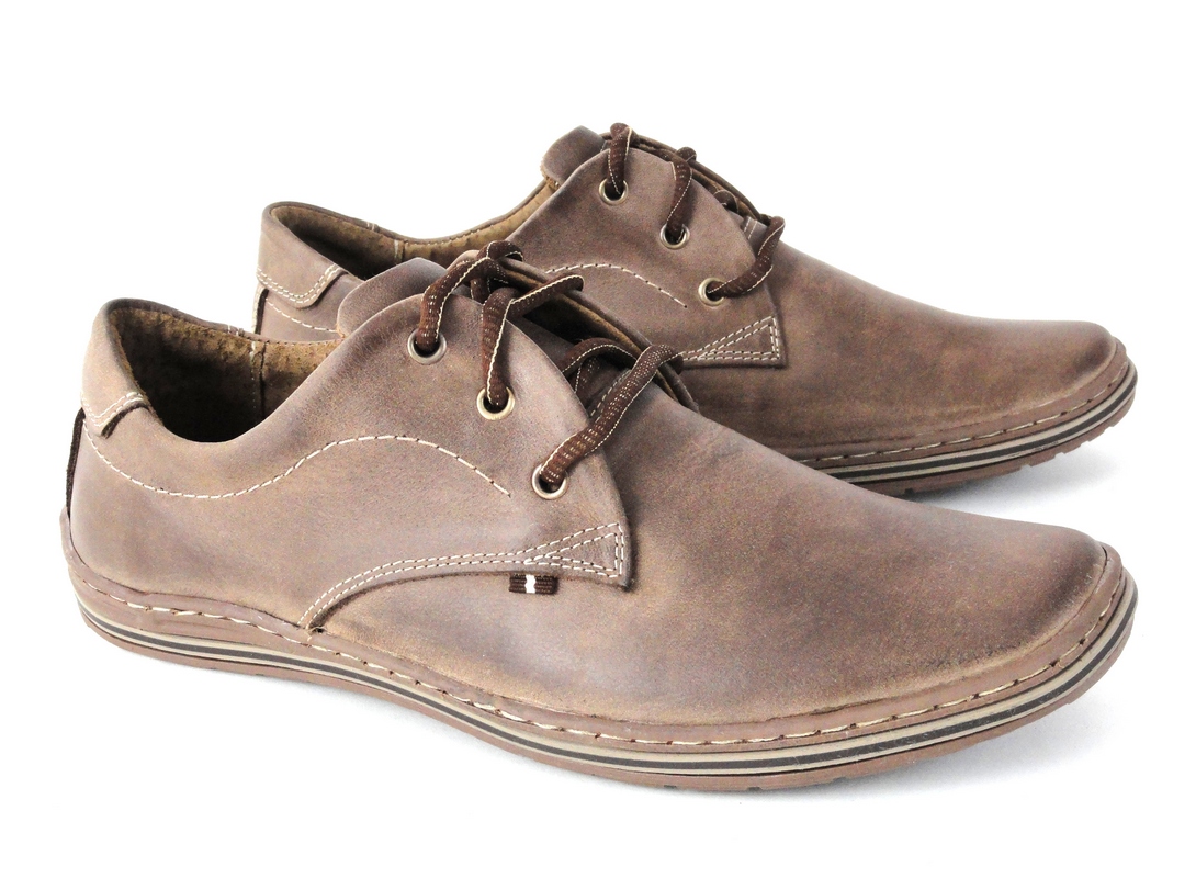 

Obuwie Męskie Casual Skóra Naturalna 425 Brąz 46