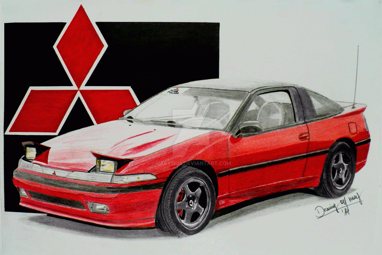 Mitsubishi eclipse рисунок