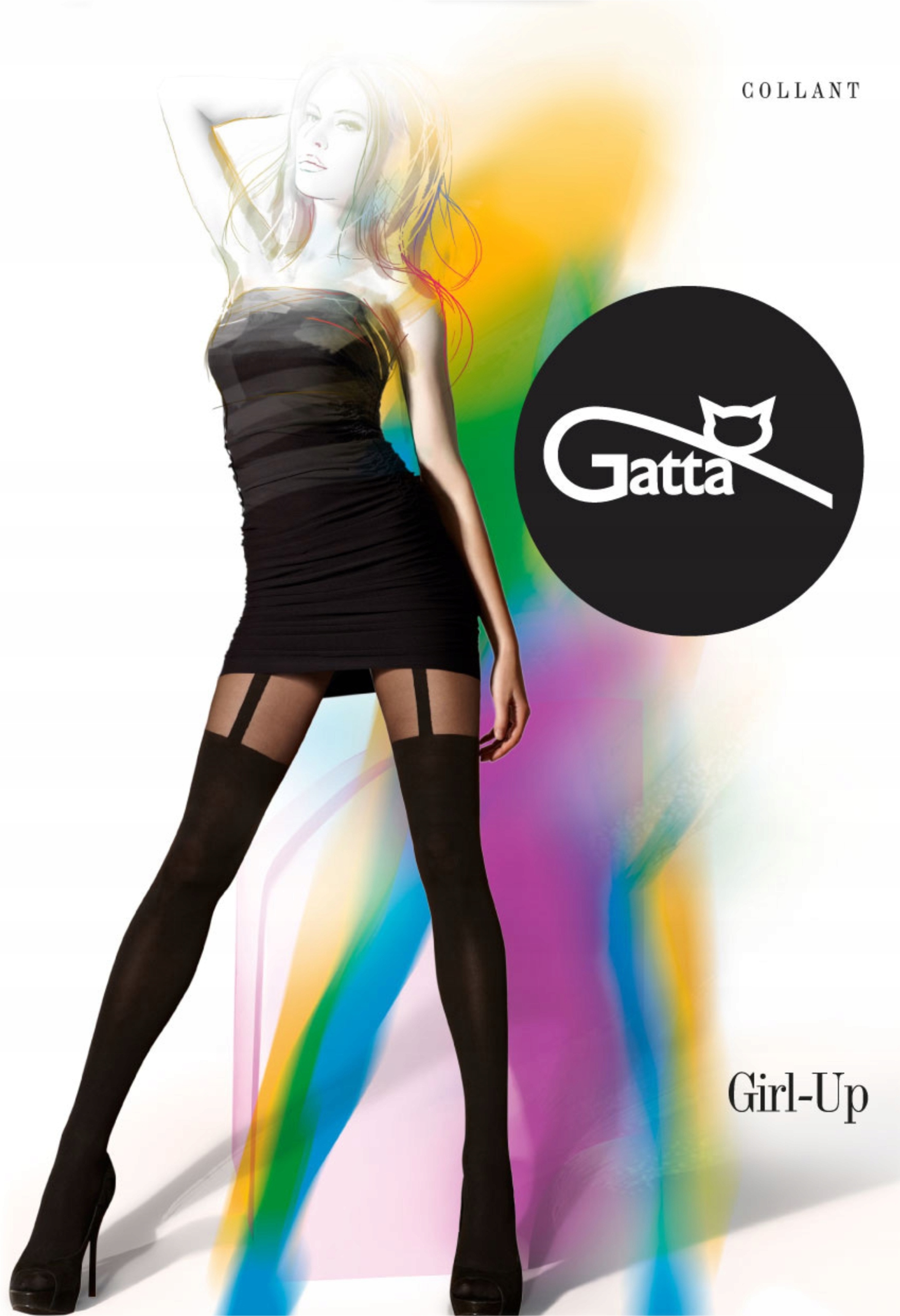 

Gatta rajstopy jak pończochy Girl-up wz.01 # 3 M
