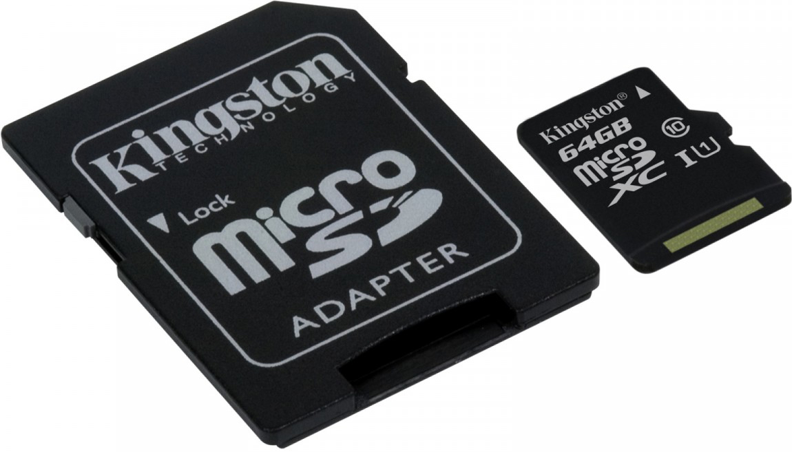 KINGSTON CANVAS micro SDXC 64GB +ADAPTER SD 80MB/s Typ karty SDXC