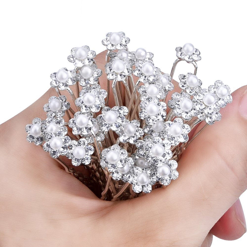 

Kokówka z Cyrkoniami Perełką wsuwka, ozdoba włosów