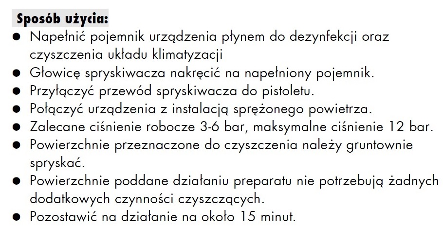 PISTOLET DO DEZYNFEKCJI KLIMATYZACJI ODGRZYBIACZ Producent Wurth