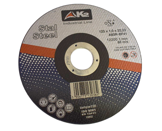 

125X1X22,23 Tarcza Do Cięcia Metalu Gumówka Fi 125