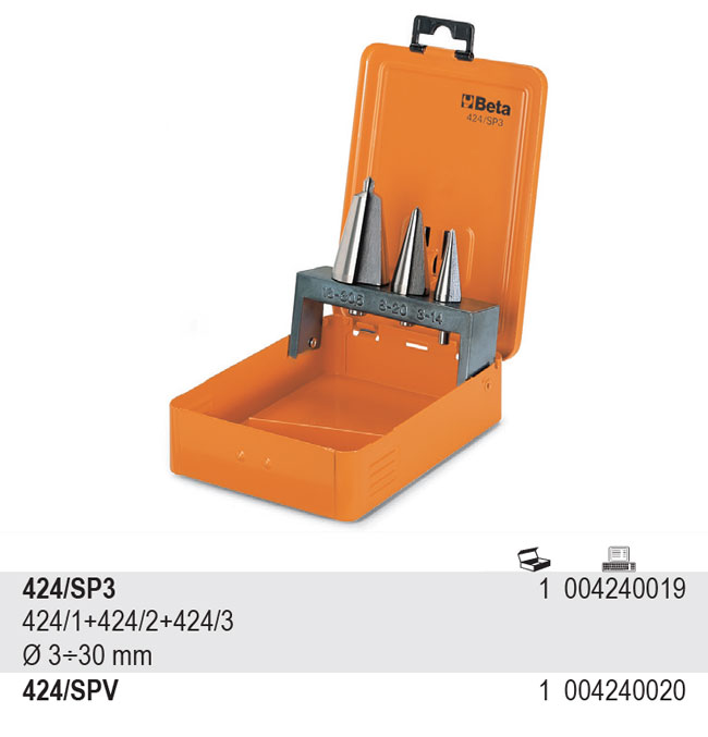 KOMPLET WIERTEŁ STOŻKOWYCH BETA 424 SP3 3 SZT. Marka Beta
