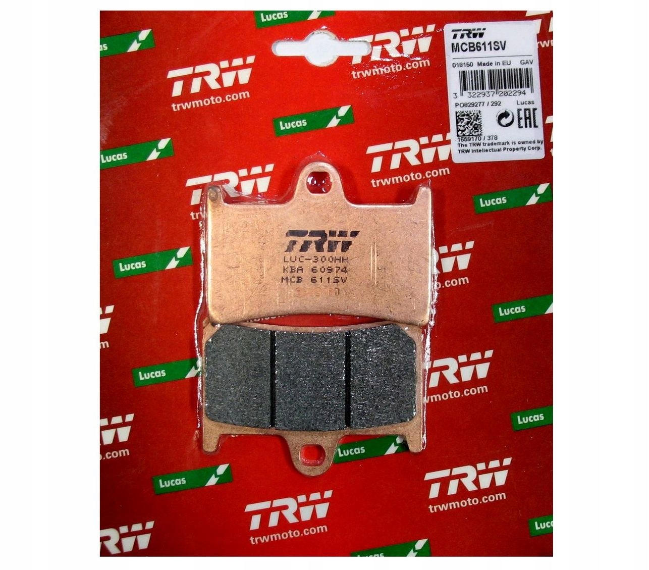 Klocki Hamulcowe TRW LUCAS MCB611SV YAMAHA Fazer