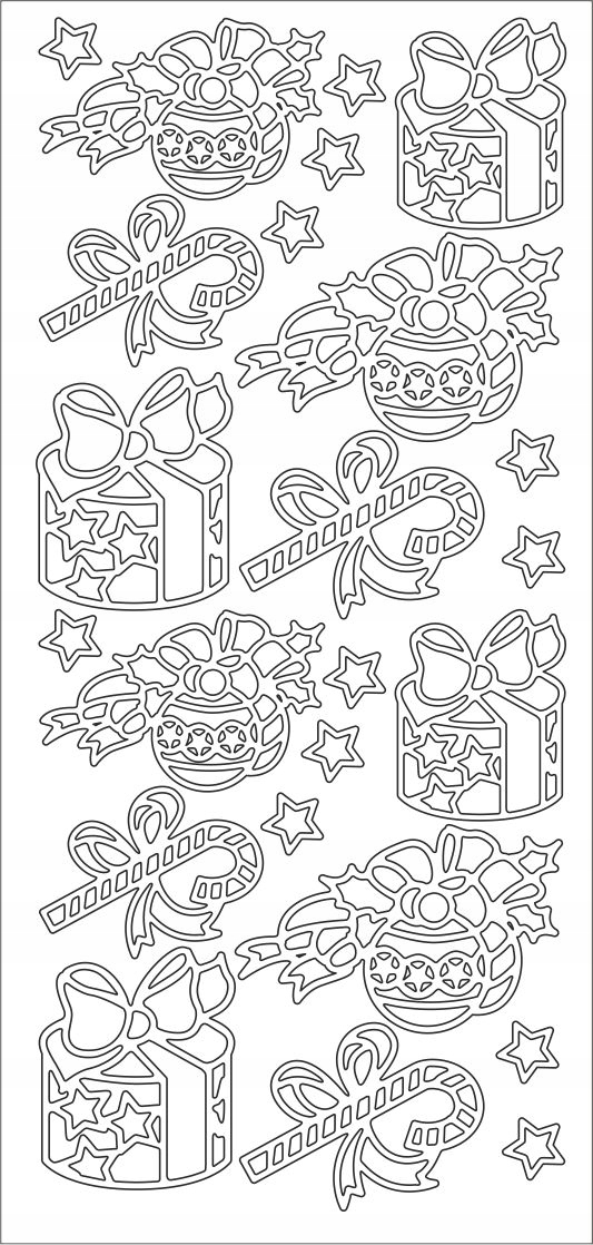 STICKERSY NAKLEJKI BOŻE NARODZENIE nr JO-151 Kolor dominujący złoty