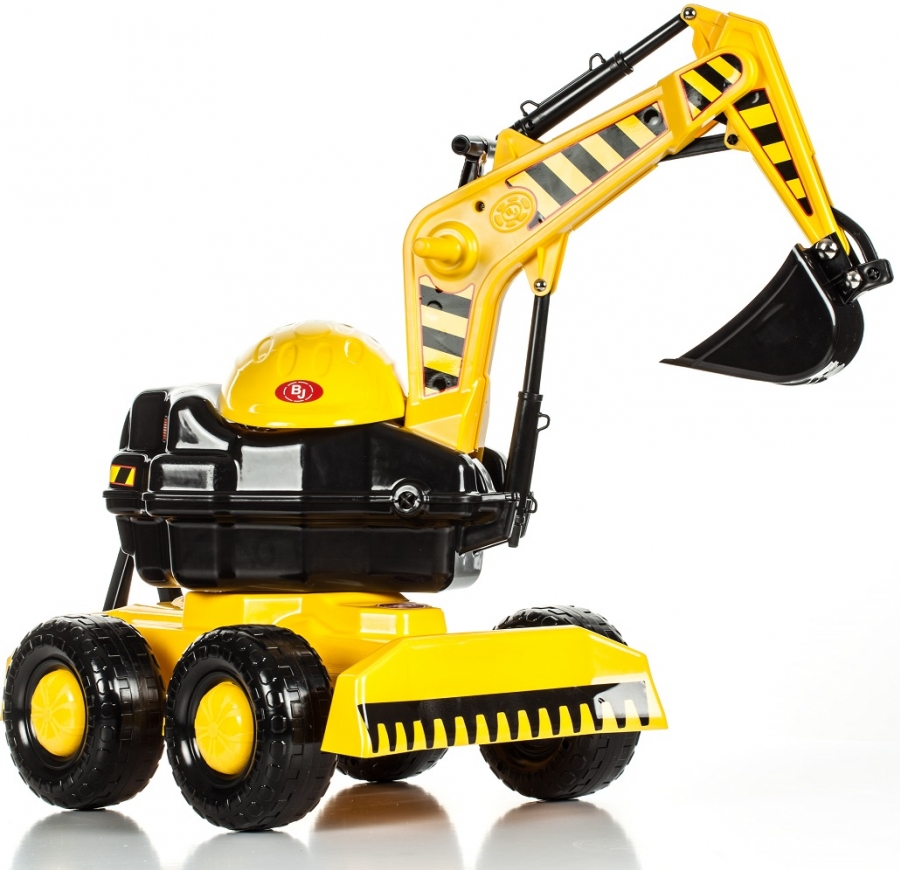 MEGA WIELKA KOPARKA JEŻDZIK +KASK + ŁOPATA Materiał plastik