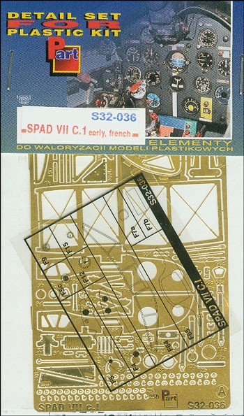 Část S32-036 1/32 Spad VII C.1 raná, francouzština (Roden)