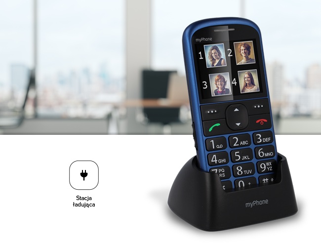MyPhone HALO 2 Телефон для пожилых людей + док-станция Вес 85 г