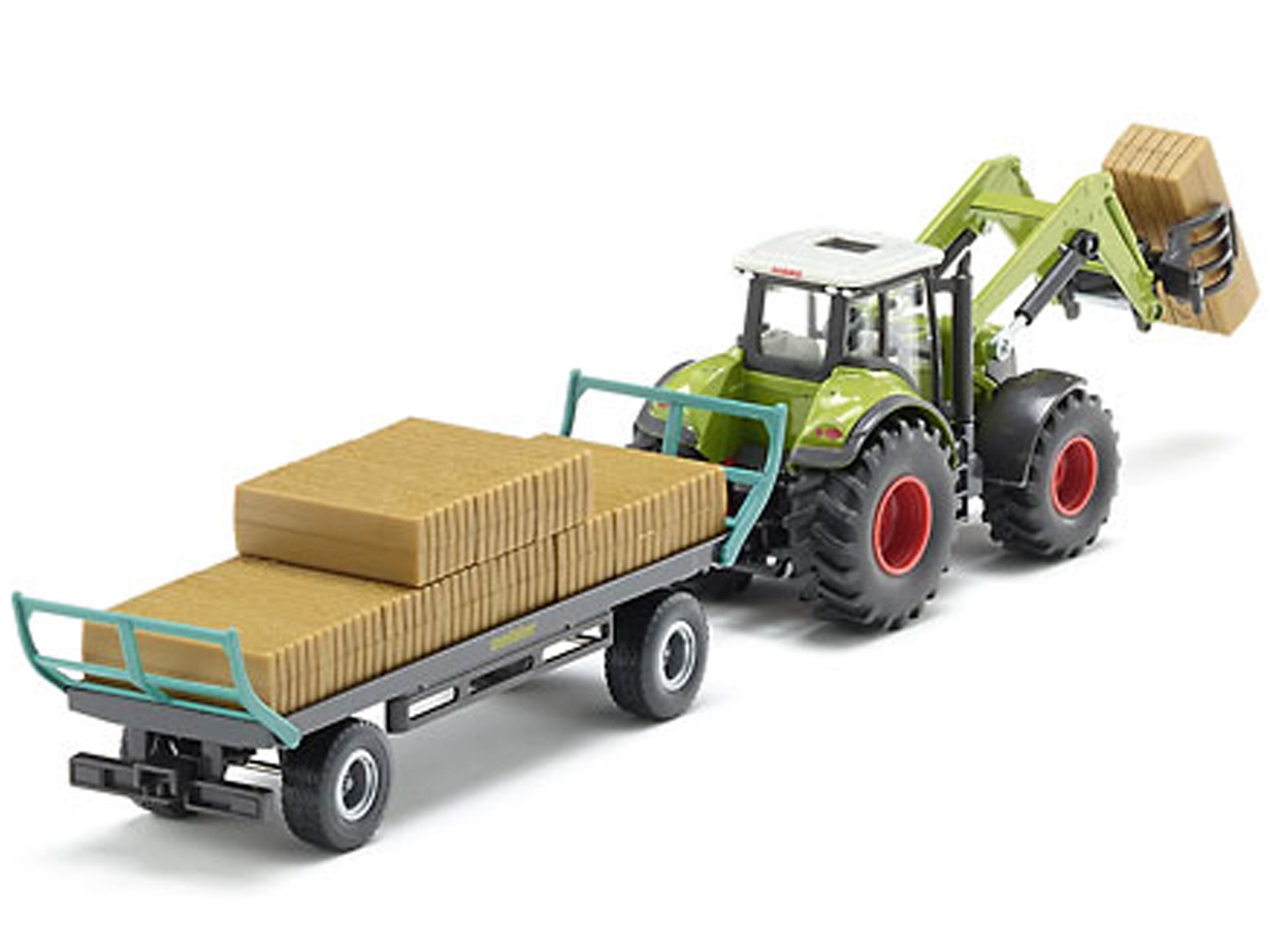 SIKU 1946 CLAAS Z CHWYTAKIEM DO BEL+PRZYCZEPA 1:50 Model Siku