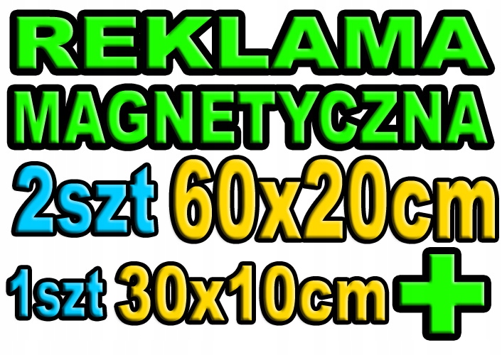 2 Reklama magnetyczna na samochód MAGNES 2xBOK+TYŁ Producent 2you