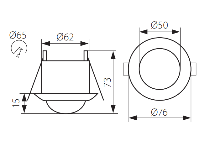 Czujnik ruchu 2000W 360st.MERGE JQ-O wstropowy biały 07691 KANLUX Marka Kanlux