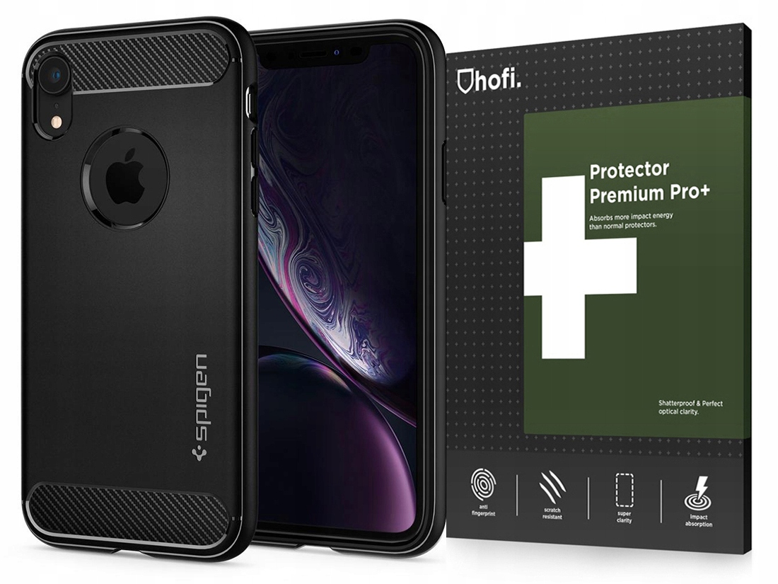 

Spigen Rugged Armor Etui Case Do -iphone Xr +szkło