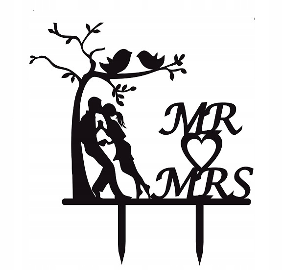 

Figurka na tort Para Młoda Mrs&Mr 10.