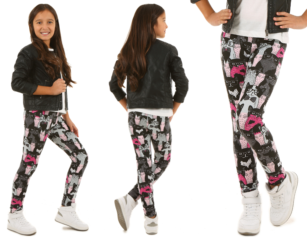 

Ocieplane legginsy nadruki, Kotki 146 Kropek