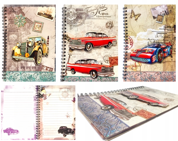 

Notes Zeszyt Kołowy Retro Samochody Auta 40K Cars