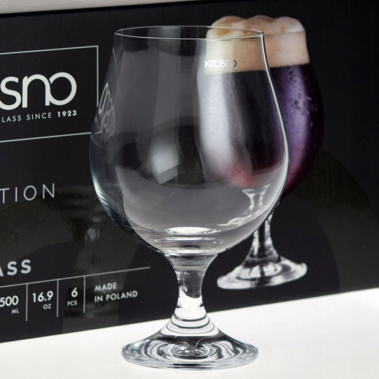 Pokal typu SNIFTER do ciemnego piwa KROSNO 500ml Linia Elite| Brewery | Zestaw konesera piwa