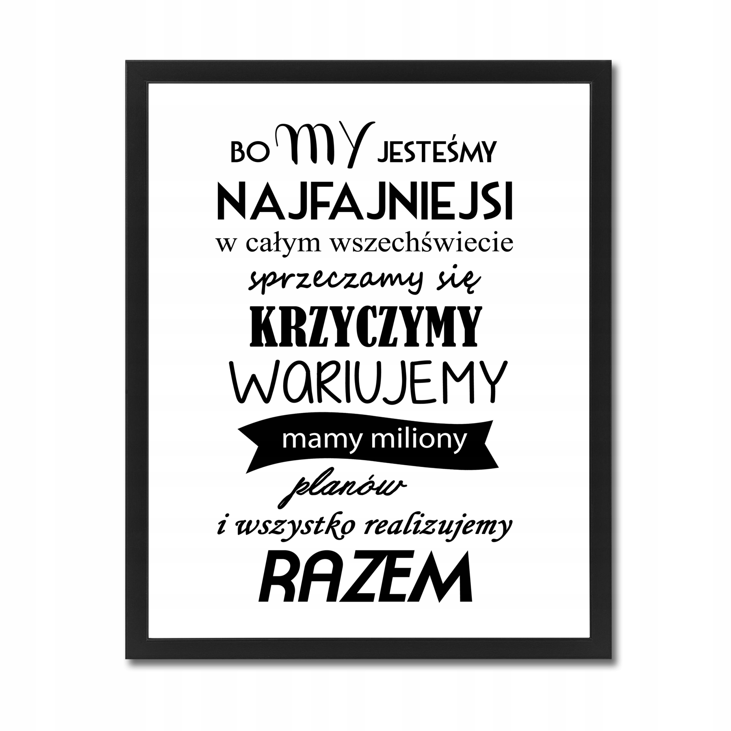

Obrazek obraz z napisami plakat w ramie Rodzina