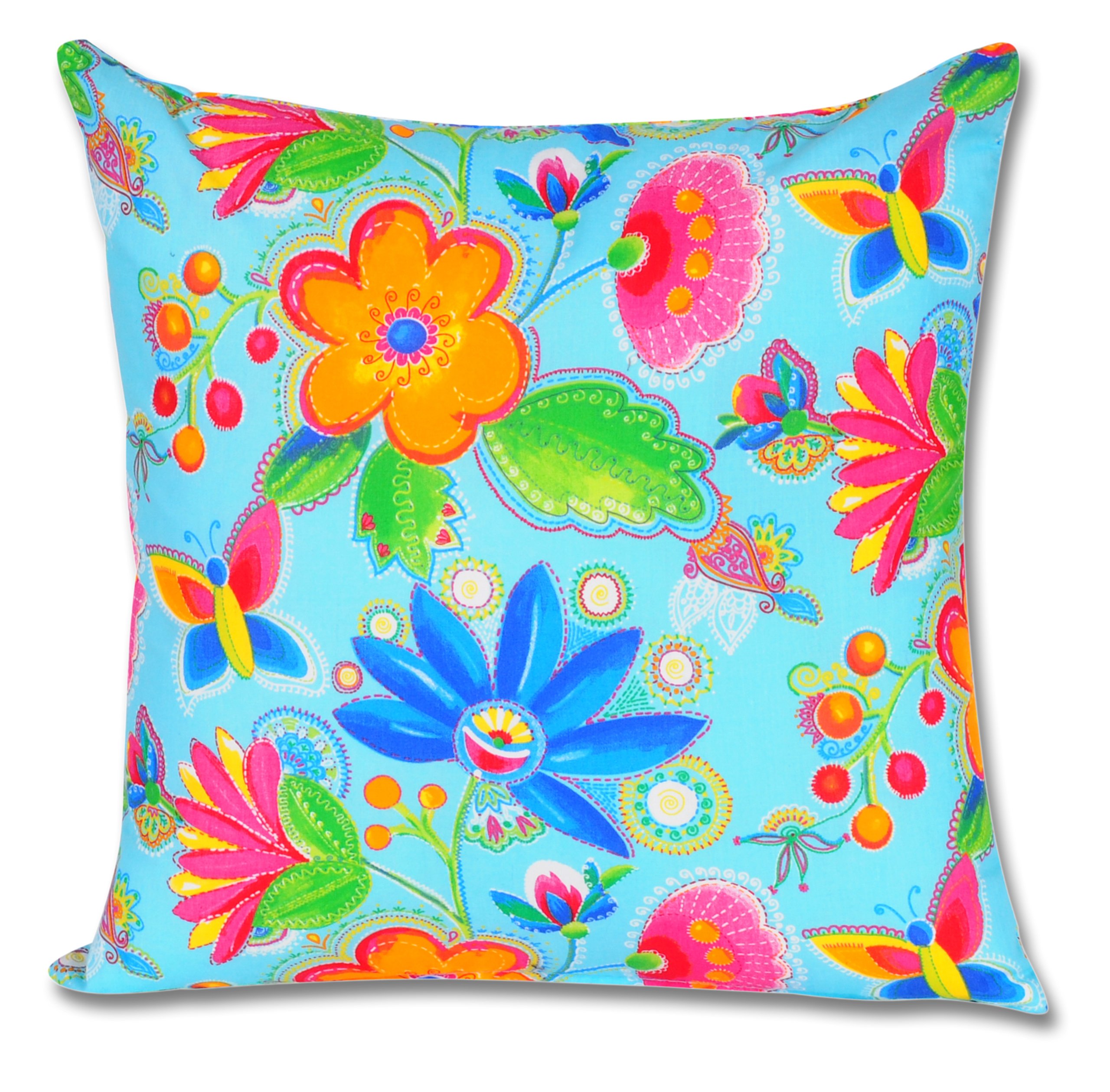 

Poszewka w kwiaty Niebieska na zamek B-724-02