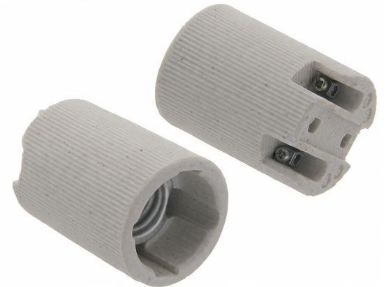 

Oprawka żarówki E-14 biała ceramiczna