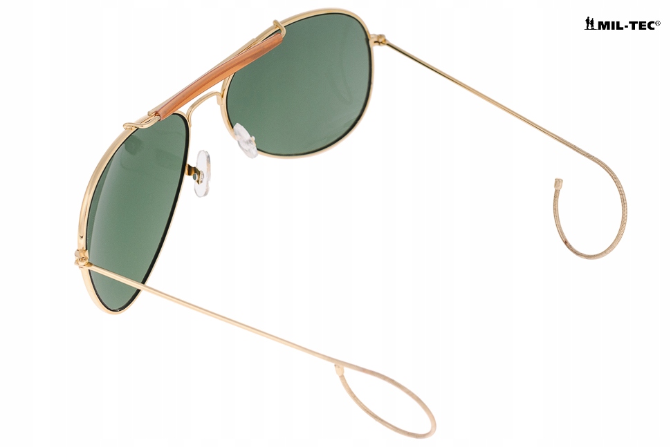 OKULARY Przeciwsłoneczne AVIATOR US Army - ZIELONE Cechy dodatkowe etui w zestawie