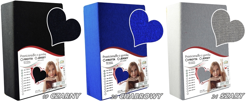 PRZEŚCIERADŁO JERSEY Z GUMKĄ 90x200 GRUBE POLSKIE Szerokość produktu 90 cm