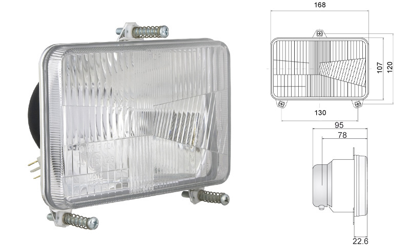 REFLEKTOR GŁÓWNY 2-funk.CASE NEW HOLLAND STEYR Numer katalogowy części 07176