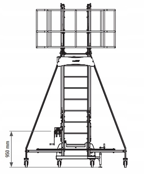 PODEST RUCHOMY DO OBSŁUGI WAGONÓW RS 300S Materiał aluminium