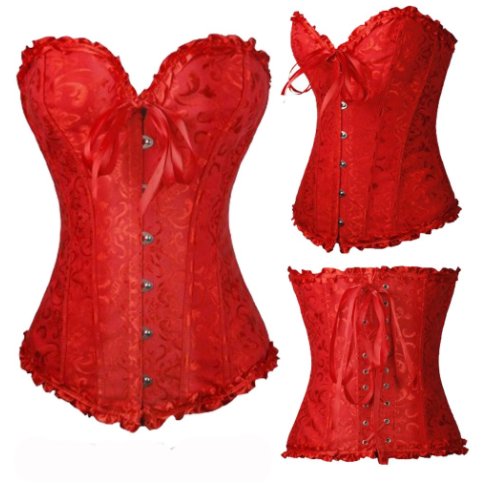 WYSZCZUPLAJĄCY GORSET+STRINGI BIELIZNA SEXY M Rozmiar M