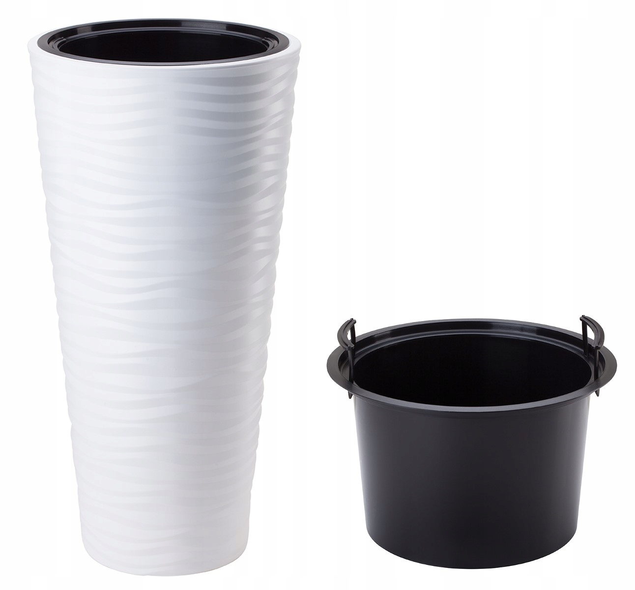 

Donica Z Wkładem Sahara Slim 35 Wys 69 CM Biała
