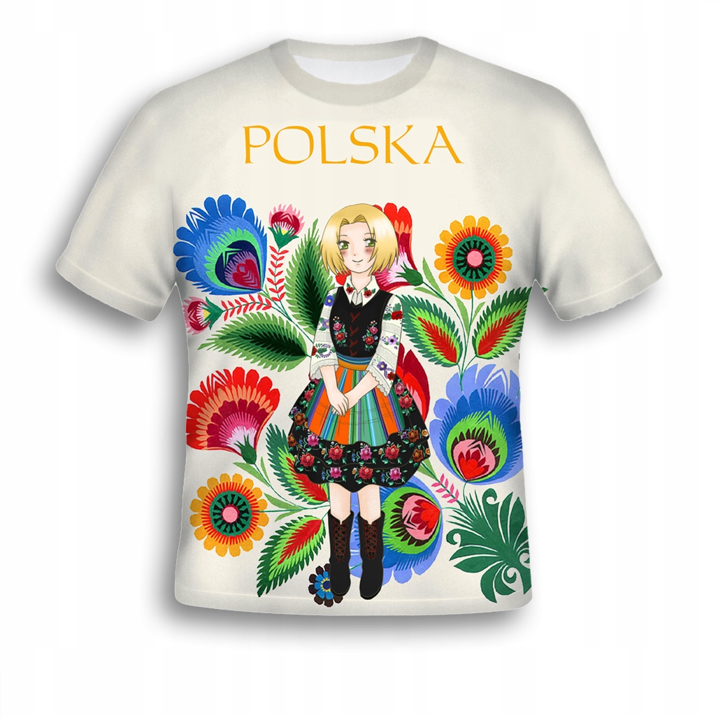 

Koszulka 3D Fullprint T-shirt Kwiaty M Trwała Pl