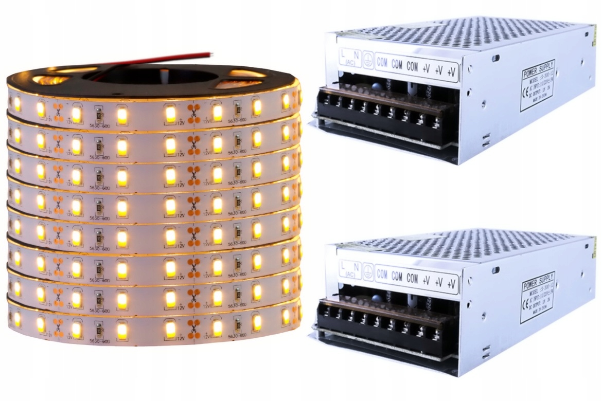 Set stropní Led páska 300D 5630 bílá Teplá 40 m