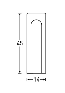 ALUMINIOWA OSŁONKA NA ZAWIASY DO DRZWI 14MM Rodzaj Klamka wewnętrzna