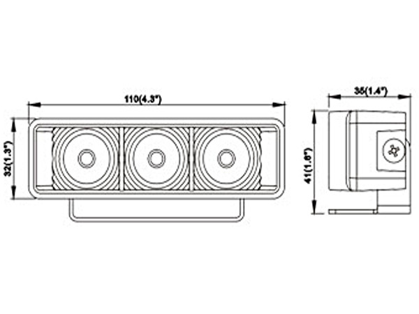Lampa LED blyskowa migajaca niebieska stroboskop Light Source LED