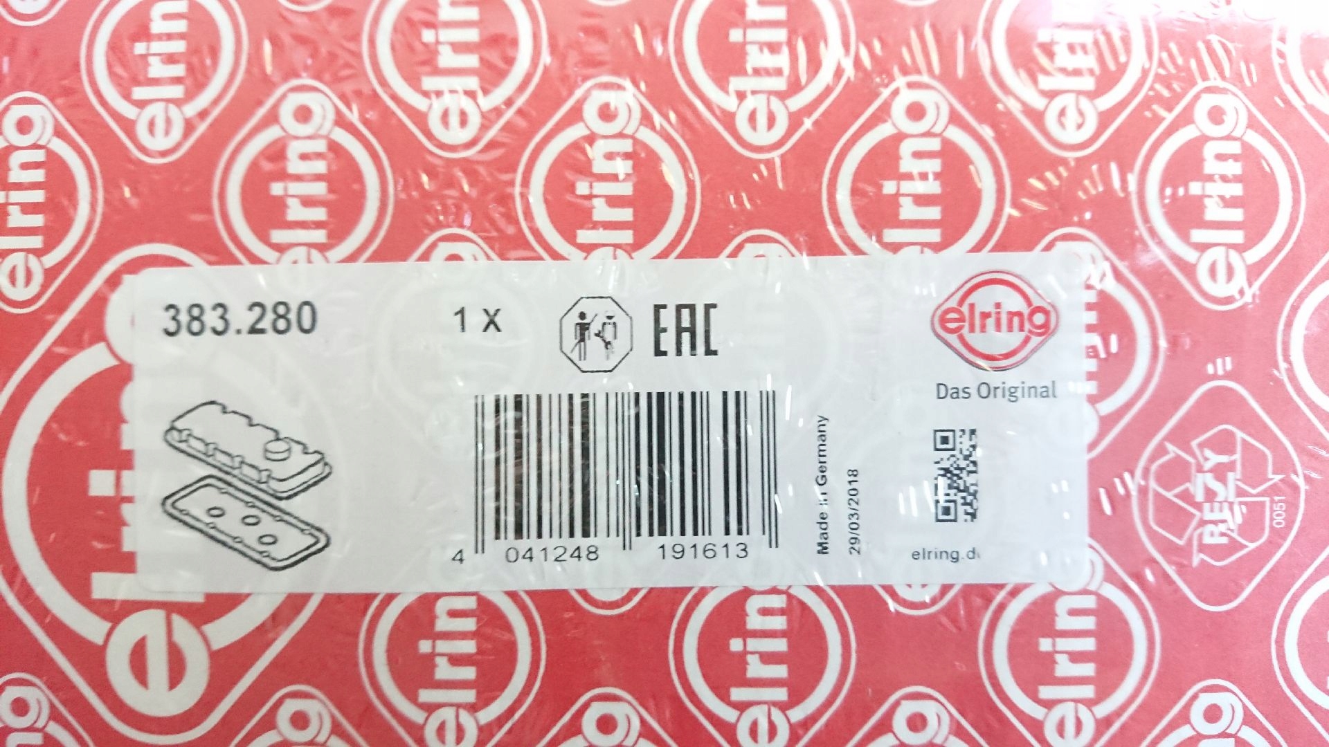 USZCZELKA POKRYWY ZAWOROW AUDI A6 C5 1 9 TDI Part number 383 280