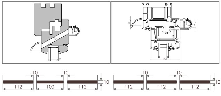 Nawiewnik VENTEC VT 501 CIEMNY BRĄZ/BIAŁY Kod producenta ENTEC VT 501 CIEMNY BRĄZ/BIAŁY