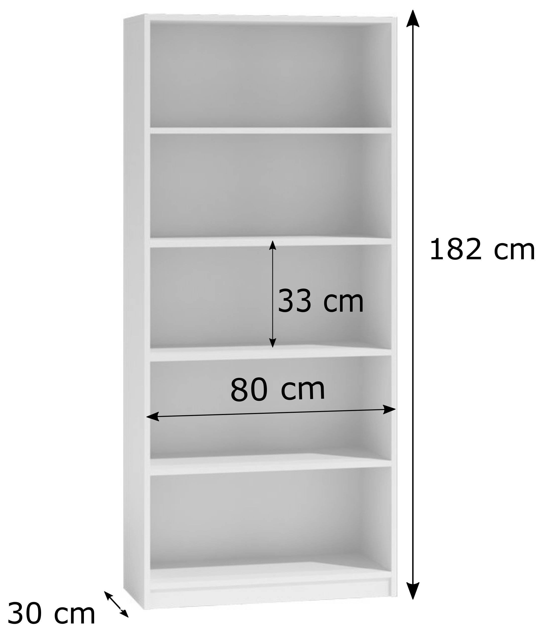 REGAŁ 80CM PÓŁKA SZAFKA KSIĄŻKI SEGREGATORY BIAŁY Kolor mebla Biały