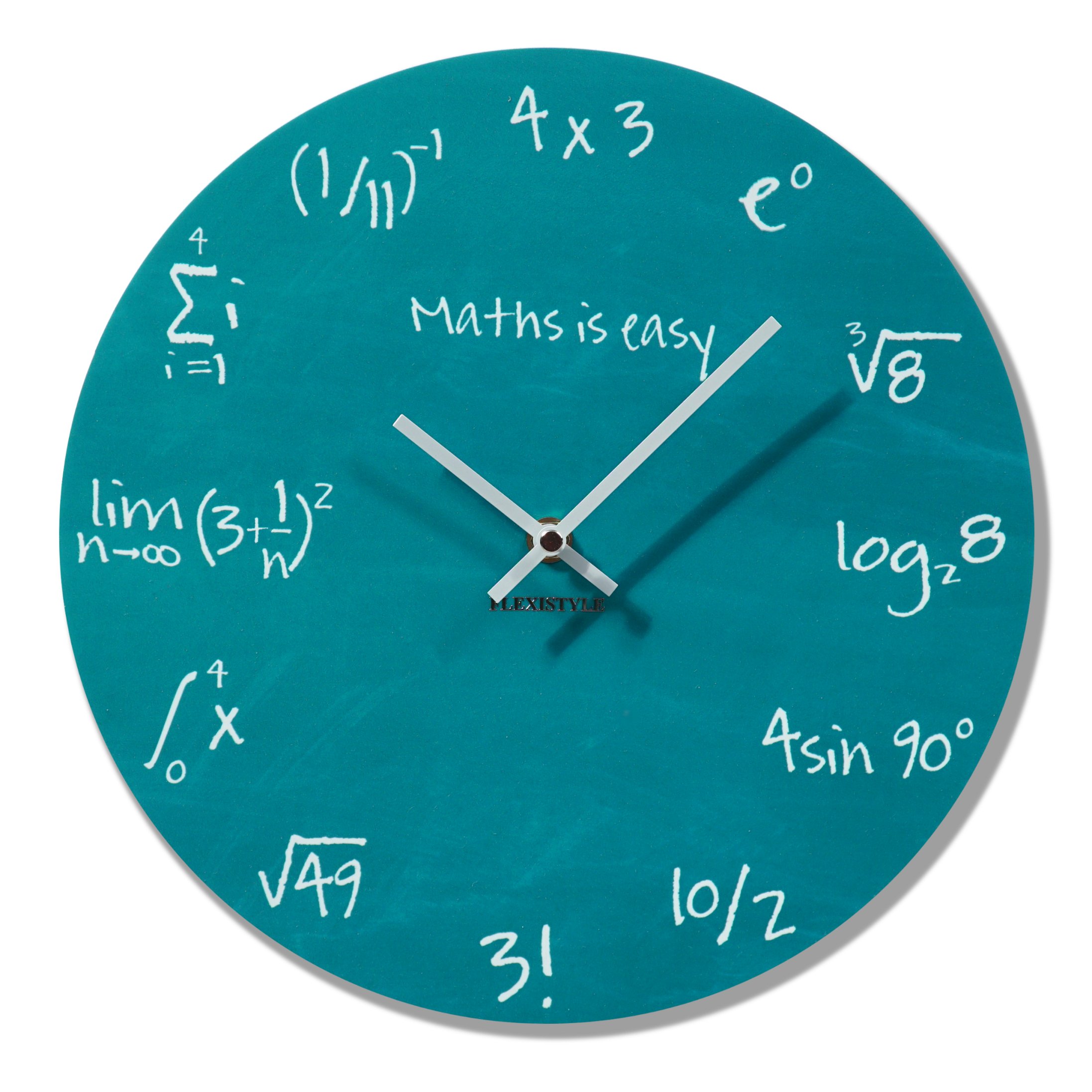 Moderné nástenné hodiny Matematika darček tichý Celková šírka 30 cm