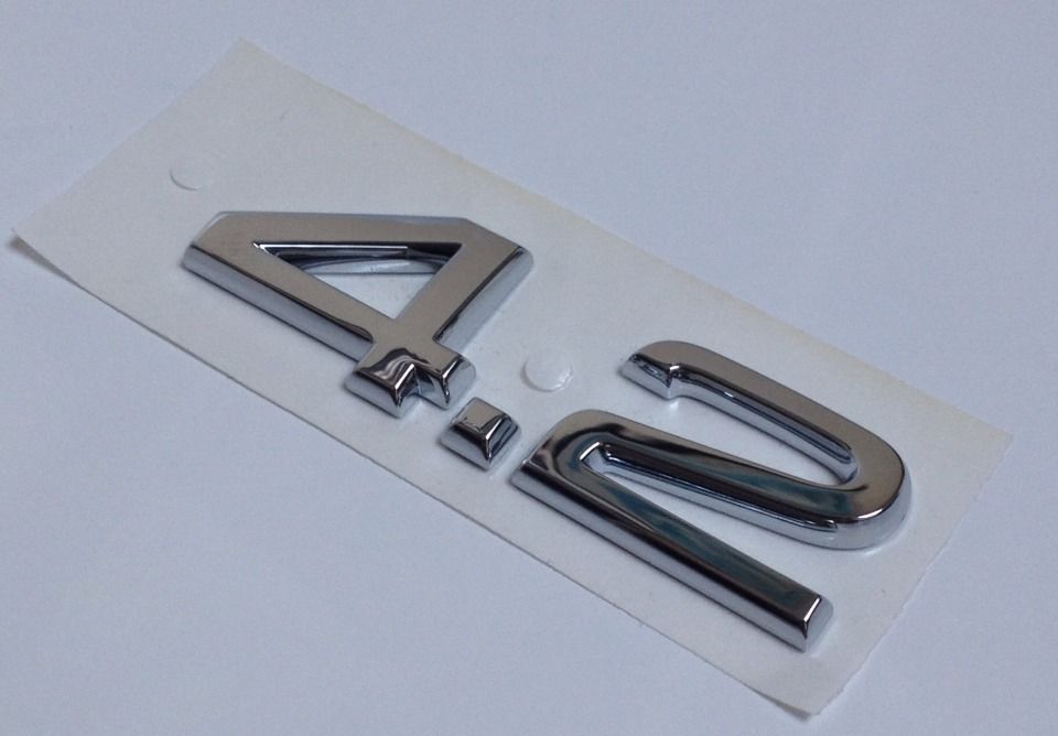 AUDI A6 A8 Q7 EMBLEMAT 4.2 NAPIS ZNACZEK CHROM Marka Audi