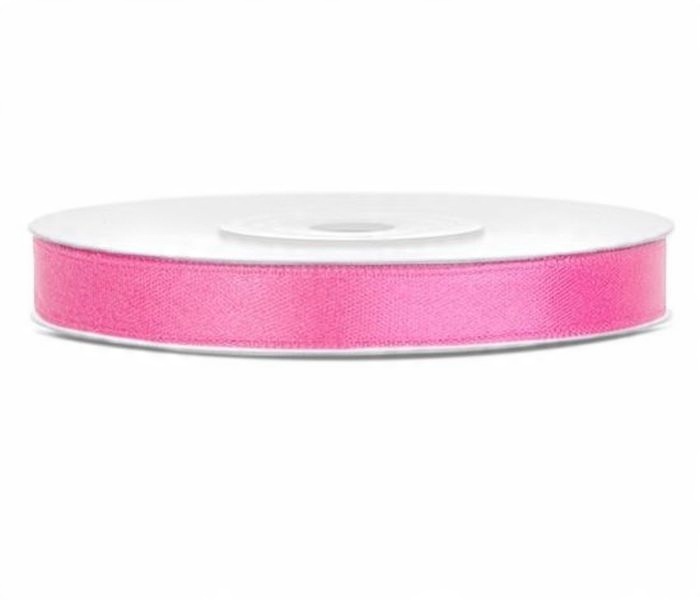 

Wstążka tasiemka satynowa różowa 6mm x 25m