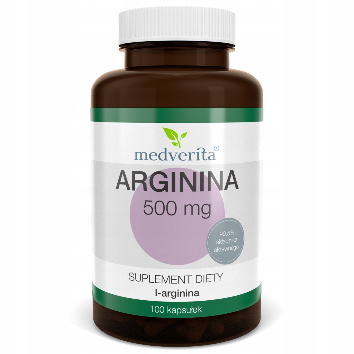 ARGININA 500mg L-arginina Aminokwas - 100 kapsułek