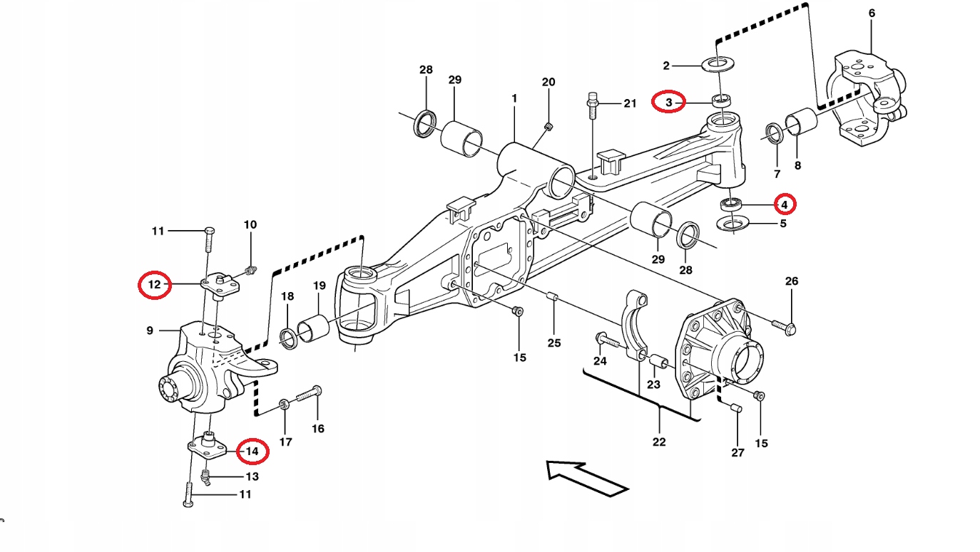 КОМПЛЕКТ ШТИФТА КРОССОВЕРА CASE CARRARO OEM