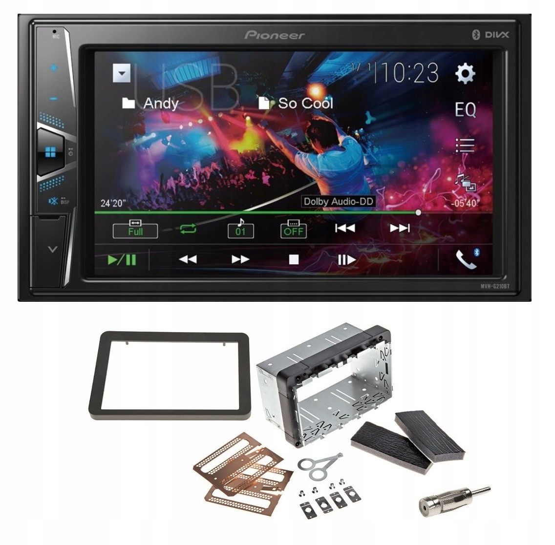 Autorádio Pioneer MVH-G210BT Bluetooth Alfa Romeo159 Brera rámček